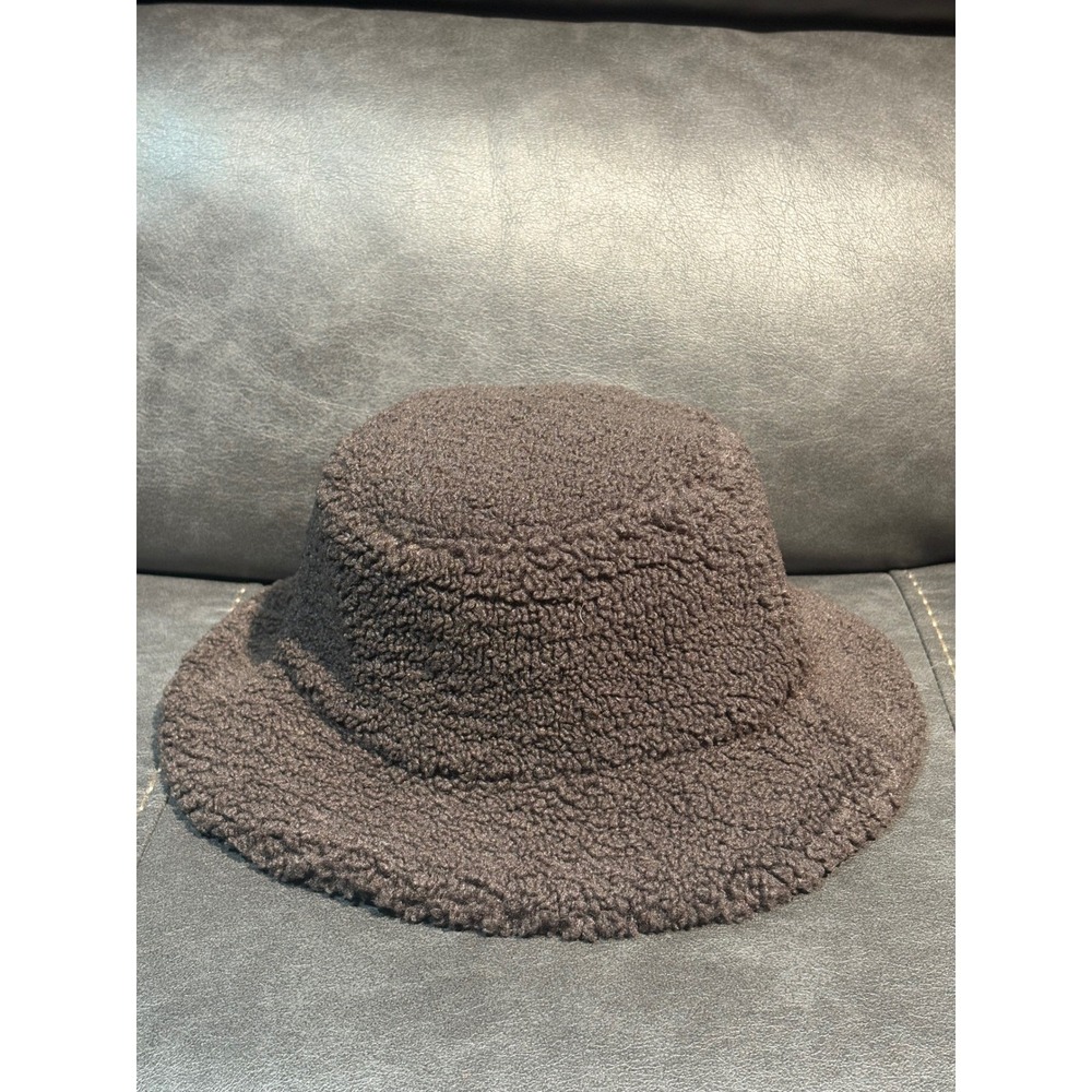 Banana Republic Shearling Bucket Hat Organic‎ Cotton Reversible Toddler Brown